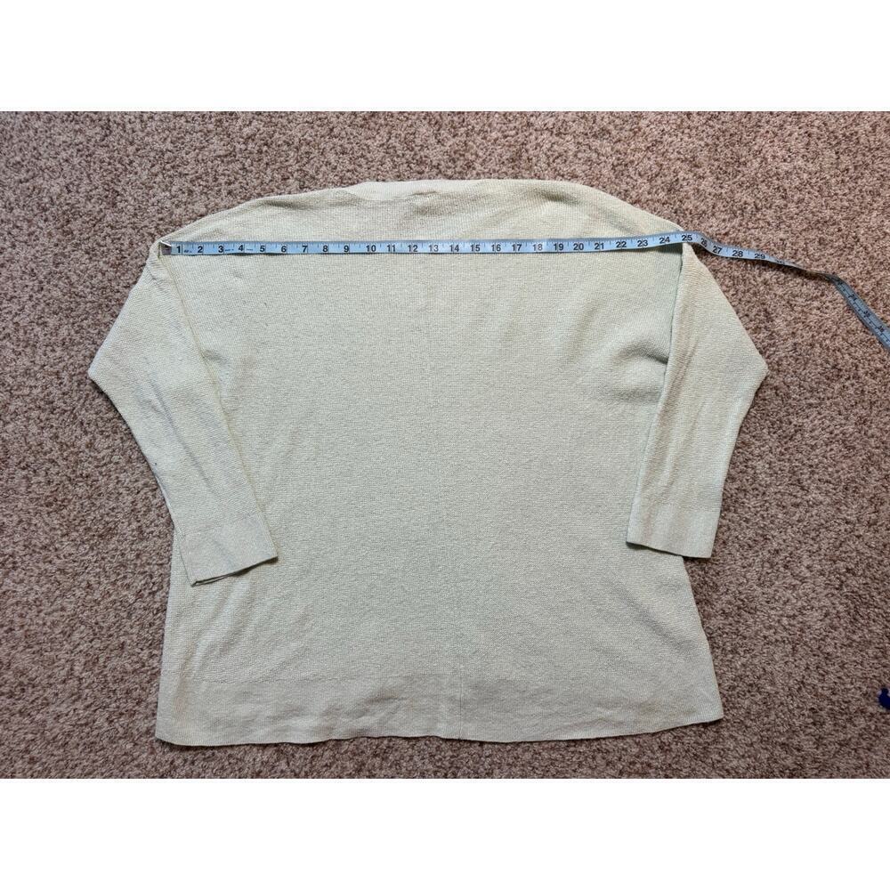 Eileen Fisher Sweater, Large, Light Green/Teal Linen Blend, lightweight crewneck - Picture 7 of 8